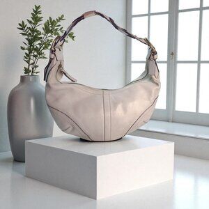 COACH Large Hobo Shoulder Bag in ivory/white